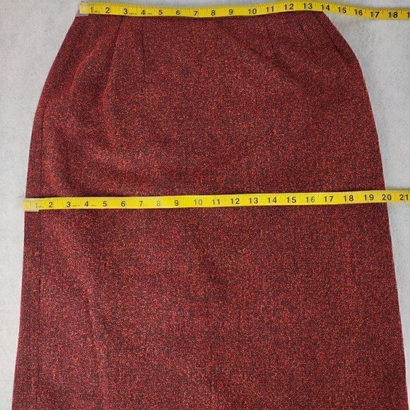 Kasper A.S.L. Red, Orange, Black, Petite Women's Skirt And Blazer Size 8P - Picture 11 of 16
